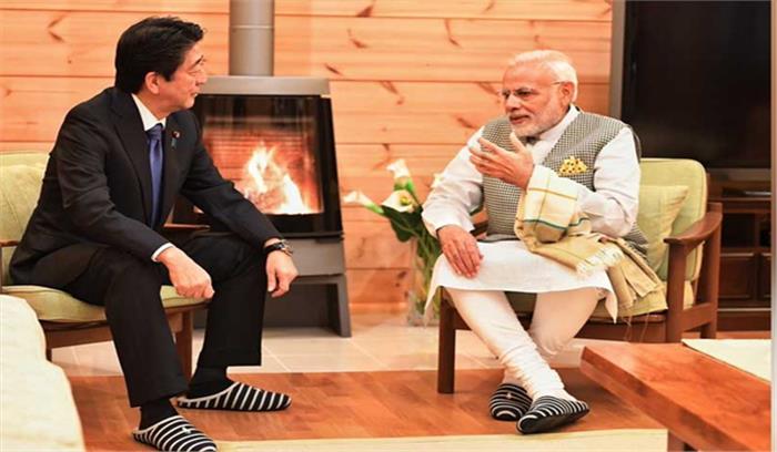मोदी ने शिंजो आबे को उपहार में दिया प्रस्तर पात्र