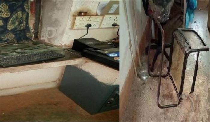 मोदी के ओडिशा दौरे के विरोध में दोईकल्लू  रेलवे स्टेशन पर हमला