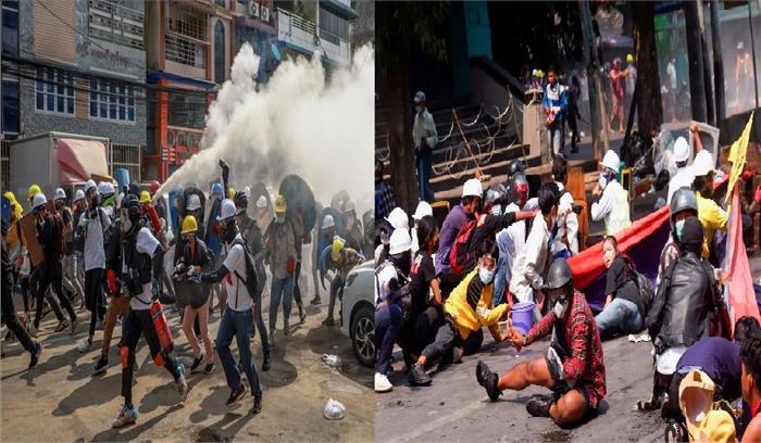 म्यांमार में सुरक्षाबलों की गोलीबारी में कम से कम 38 प्रदर्शनकारियों की मौत