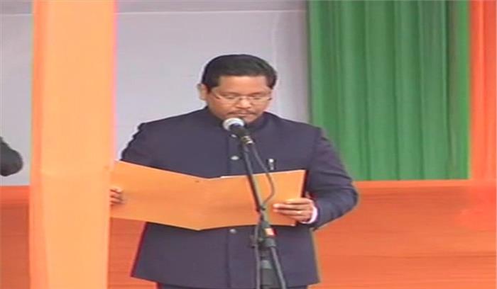 कोनरॉड संगमा ने ली मेघालय के मुख्‍यमंत्री पद की शपथ