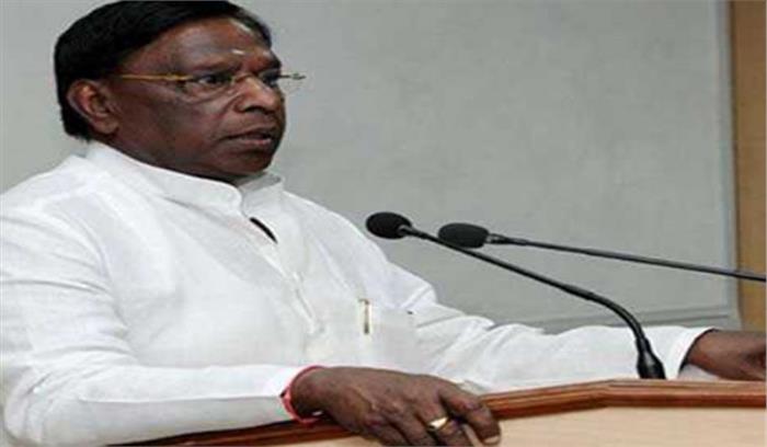 नारायणसामी ने पुडुचेरी हवाई अड्डे पर पीएम मोदी का किया स्वागत