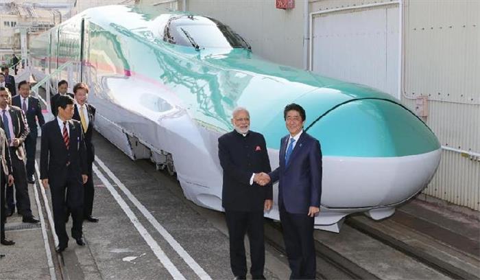 भारत में पहली बुलेट ट्रेन की नींव, अबे ने कहा जय जापान जय इंडिया