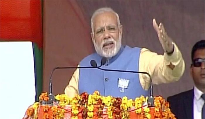 भाजपा की आंधी उत्तर प्रदेश में, जनता बदलाव चाहती है : नरेंद्र मोदी