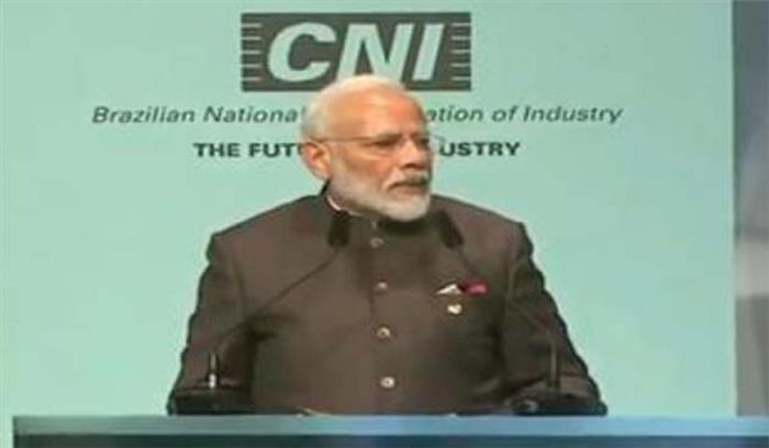  प्रधानमंत्री मोदी ब्रिक्स सम्मेलन में हिस्सा लेने ब्राजील रवाना