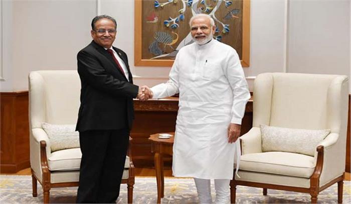 नेपाल के पूर्व प्रधानमंत्री प्रचंड ने मोदी से की मुलाकात नेपाल के पूर्व प्रधानमंत्री प्रचंड ने मोदी से की मुलाकात