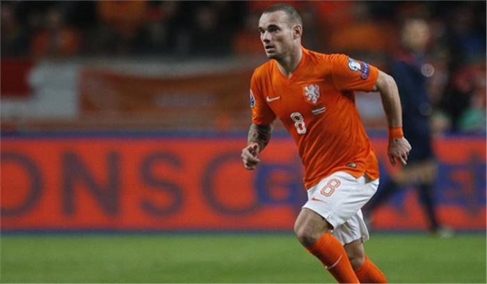 नीदरलैंड्स फुटबाल टीम के मिडफील्डर वेस्ले स्नाइडर ने की संन्यास लेने की घोषणा नीदरलैंड्स फुटबाल टीम के मिडफील्डर वेस्ले स्नाइडर ने की संन्यास लेने की घोषणा