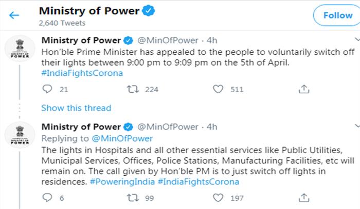 बिजली मंत्रालय ने ग्रिड के अस्थिर होने की आशंका खारिज की