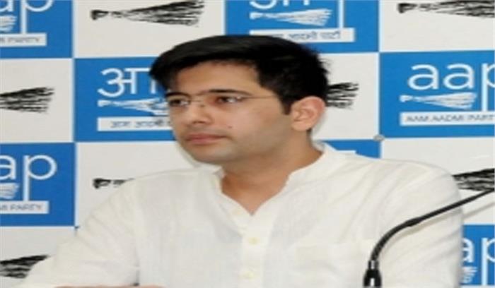 आप उम्मीदवार राघव चड्डा ने राजेंद्र नगर से नामांकन किया