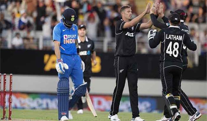 माउंट माउंगानुई वनडे : न्यूजीलैंड ने भारत को 5 विकेट से हराया