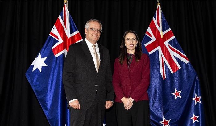 न्यूजीलैंड की पीएम जैसिंडा अर्डर्न ने की ऑस्ट्रेलियाई प्रधानमंत्री स्कॉट मॉरिसन से मुलाकात