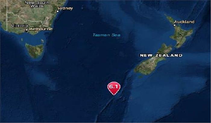 न्यूजीलैंड में आया  6.1 तीव्रता का भूकंप