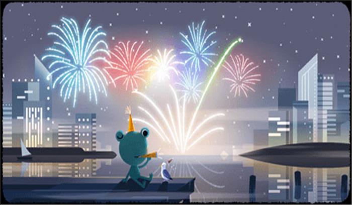 नव वर्ष के स्वागत के लिए गुगल का खास डूडल