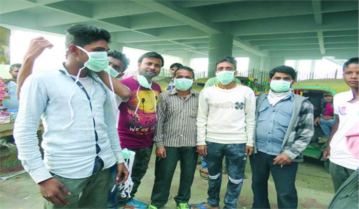 दो हजार मास्क का नि:शुल्क वितरण