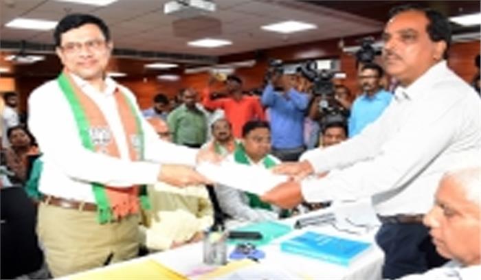 ओडिशा : बीजद, भाजपा प्रत्याशियों ने राज्यसभा उप चुनाव के लिए पर्चा भरा