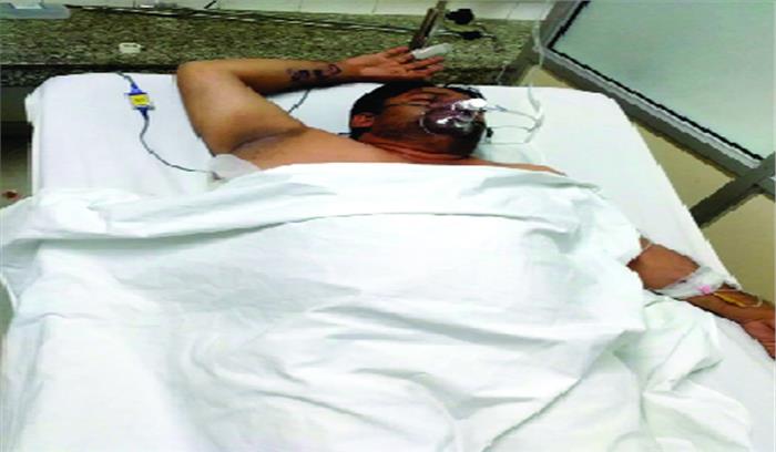 मीट व्यापारी को गोली मारी, अस्पताल में भर्ती