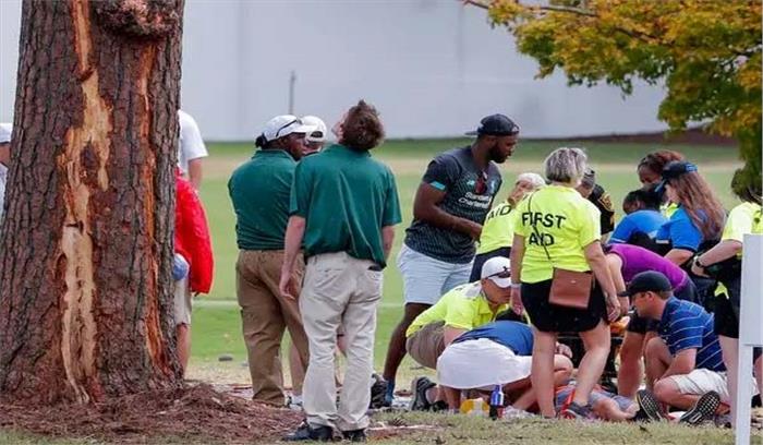 पीजीए टूर चैम्पियनशिप के दौरान बिजली गिरने से 6 घायल पीजीए टूर चैम्पियनशिप के दौरान बिजली गिरने से 6 घायल