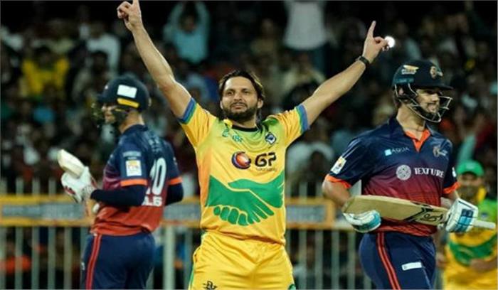 टी-10 लीग में हैट्रिक लगाकर शाहिद अफरीदी ने दिलाई अपनी टीम को जीत