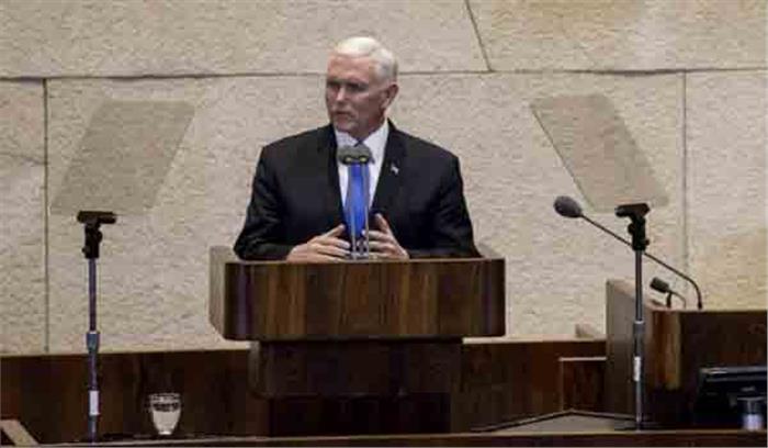 इजरायली संसद नेसेट में दिए गए माइक पेंस के भाषण की फिलिस्तीन ने की निंदा