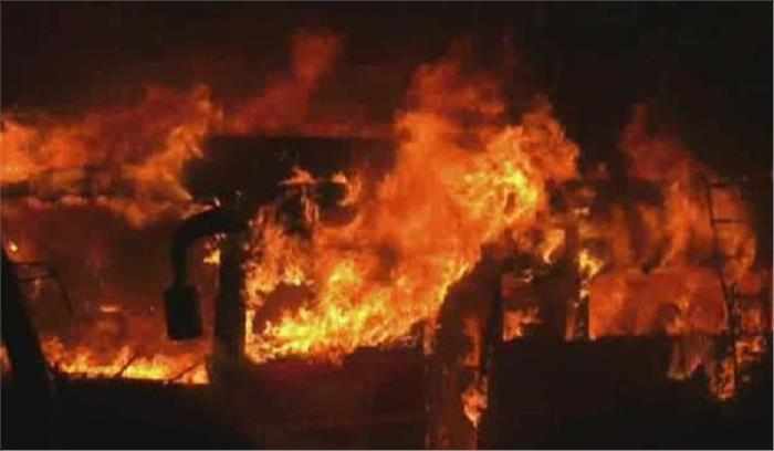 पणजी: बस स्टैंड पर भीषण आग