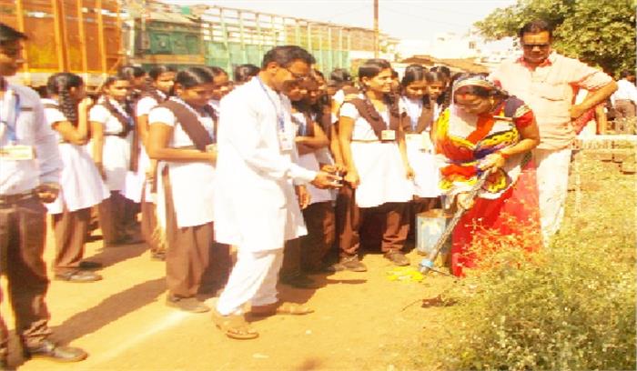 सशिमं में पं दीनदायाल उपाध्याय जयंती पर स्वच्छता अभियान