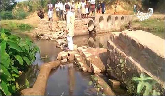 पत्थलगांव में झमाझम बारिश, दो पुलिया बही