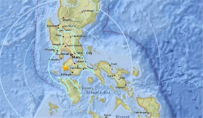 फिलीपींस में 6.2 तीव्रता के भूकंप के झटके