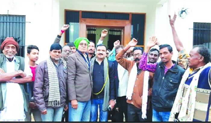 खल्लारी विस के नवनिर्वाचित विधायक का किया गया स्वागत