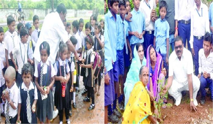 ग्राम पुरई में हुआ पौधारोपण उतई में लगा रक्तदान शिविर