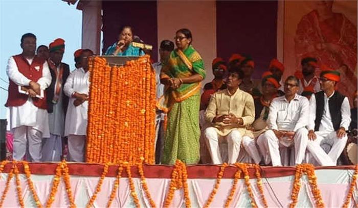 दुबारा सत्ता में आए तो नहरें सूखने नहीं देंगे : राजे