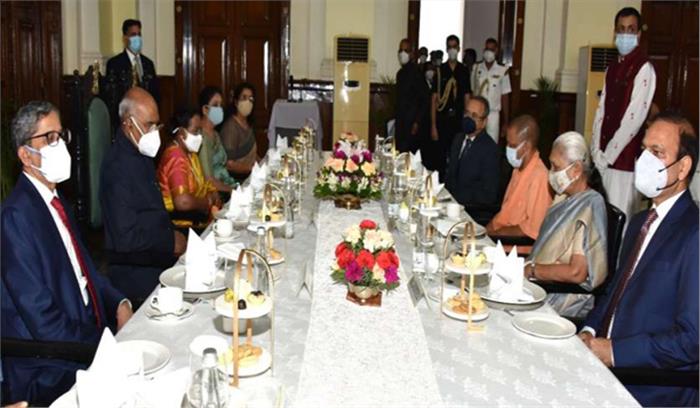 राष्ट्रपति के सम्मान में राजभवन में हाई-टी एवं रात्रिभोज का आयोजन