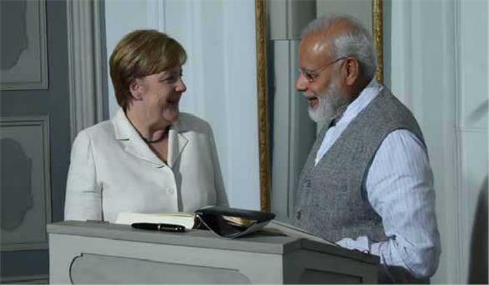 मोदी और मर्केल के बीच वैश्विक मुद्दों पर बातचीत