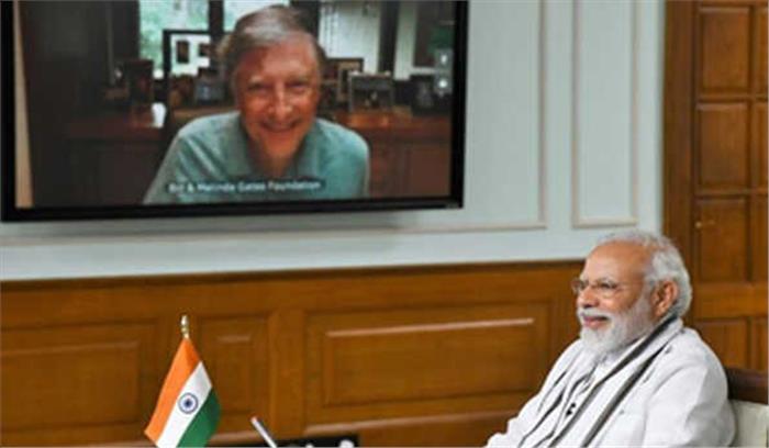 प्रधानमंत्री नरेंद्र मोदी ने बिल गेट्स से कई अहम मुद्दों पर की चर्चा