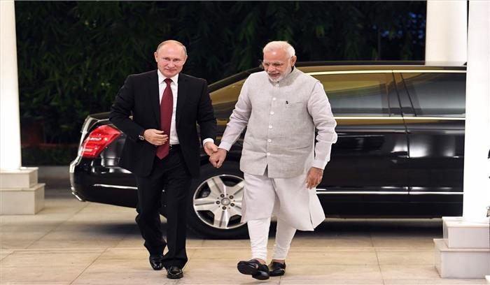 हैदराबाद हाउस में पीएम मोदी और व्लादिमीर पुतिन द्विपक्षीय शिखर सम्मेलन शुरू 