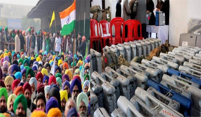 किसान आंदोलन के बीच पंजाब निकाय चुनाव की मतगणना  है जारी