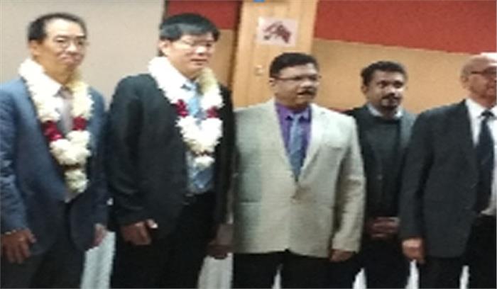 ताइवान विवि का प्रतिनिधि मंडल एक्यूरेट कॉलेज का किया दौरा