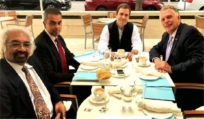 राहुल ने वर्जीनिया के गवर्नर से की मुलाकात