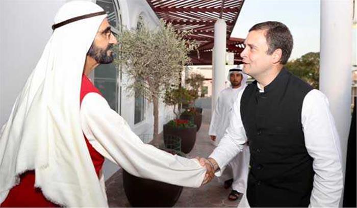 राहुल ने यूएई के प्रधानमंत्री शेख मोहम्मद से की मुलाकात राहुल ने यूएई के प्रधानमंत्री शेख मोहम्मद से की मुलाकात