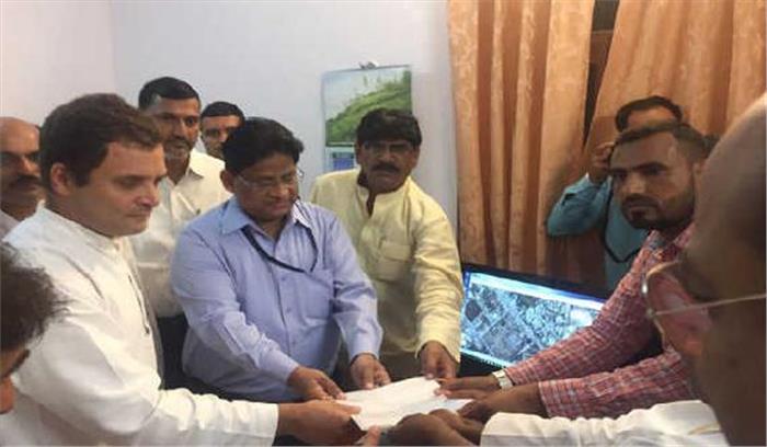 राहुल गांधी ने एनएचएआई को ज्ञापन सौंपा