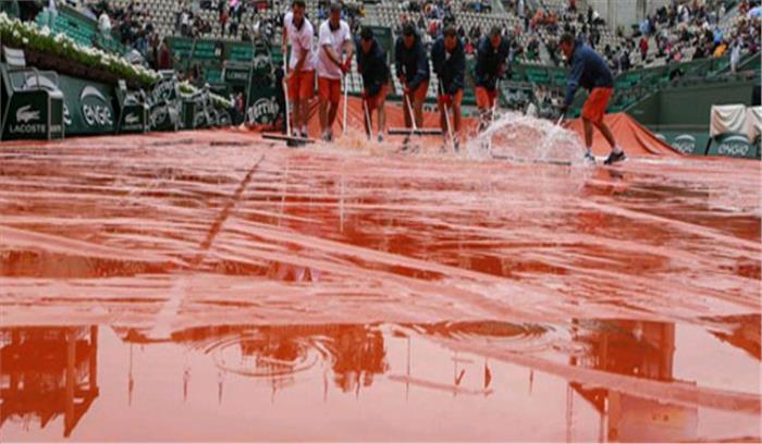 बारिश के कारण पूरे नहीं हो सके फ्रेंच ओपन 