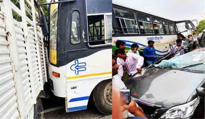 राजस्थान में रोड़वेज-इनोवा की भिडंत में चार घायल