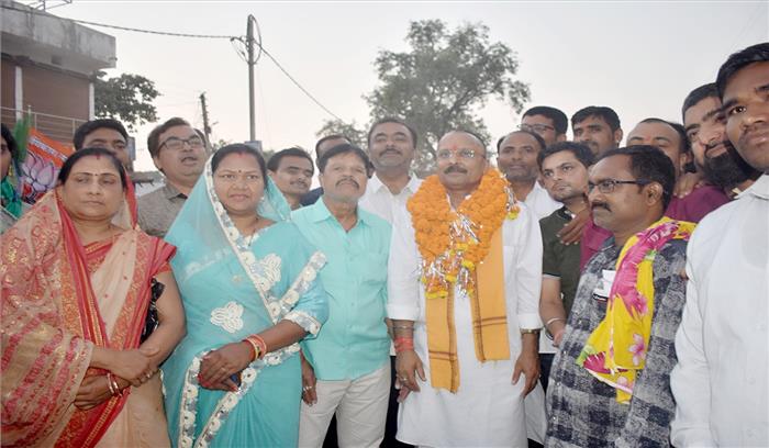 संतोष उपाध्याय का भाजपा कार्यकर्ताओ ने किया स्वागत