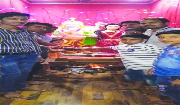 विघ्नहर्ता गणेश की मूर्ति शयमनगर में प्रतिष्ठापित