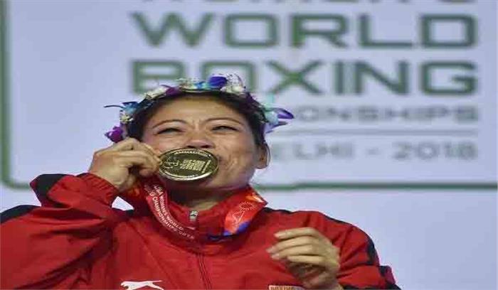 राज्यसभा ने मैरीकॉम को बधाई दी