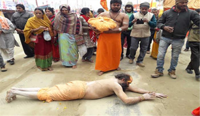 राम मंदिर निर्माण के लिए चक्रवर्ती दण्डवत परिक्रमा : मौनी बाबा