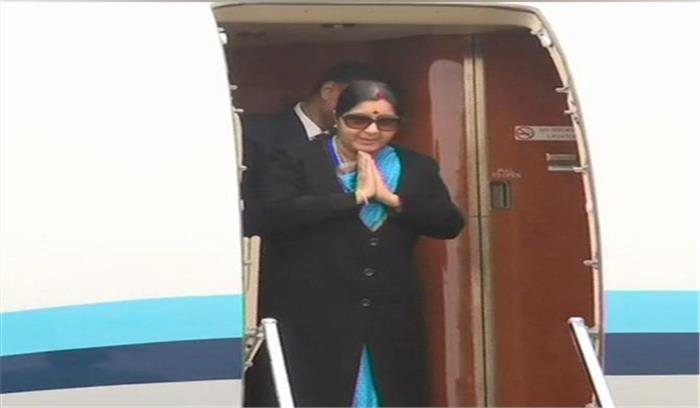 सुषमा स्वराज स्पेन समेत 3 देशों की यात्रा पर रवाना