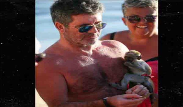 छुट्टियों के दौरान बंदर के साथ खेलते दिखे साइमन कॉवेल