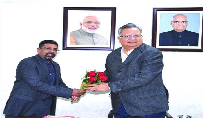 मुख्यमंत्री से नासा के वैज्ञानिक नरेन्द्र एन दास ने मुलाकात की