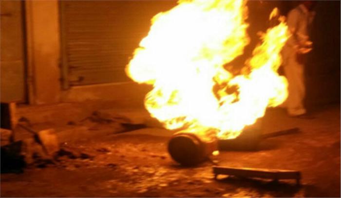 राजस्थान: रेस्टोरेंट के गैस सिलेण्डर में आग, मालिक समेत पांच घायल