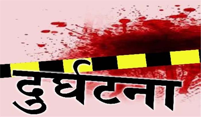 सड़क निर्माण कंपनी की मशीन से कुचल जाने से युवक की मौत