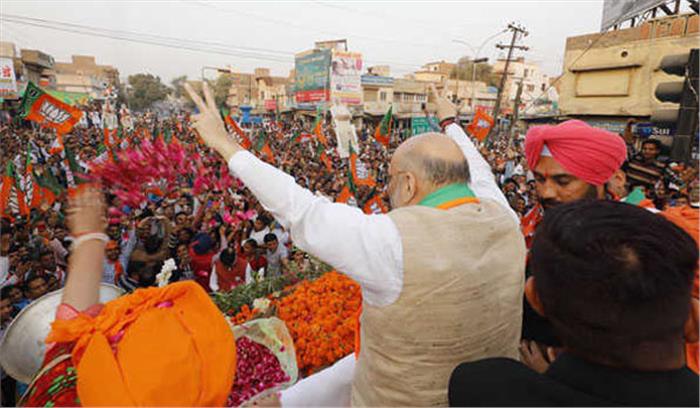 रोड शो से अमित शाह ने भरा कार्यकर्ताओं में जोश